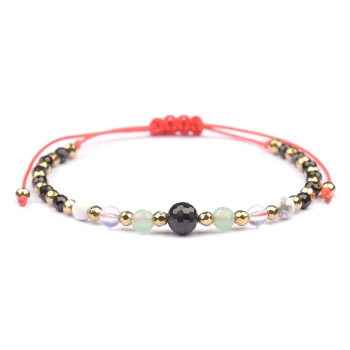 Bransoletka celebrytka TURMALIN + znak zodiaku RAK zodiak